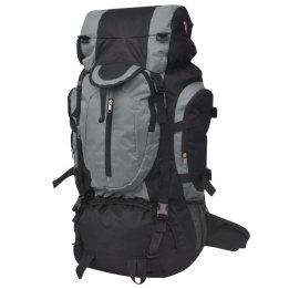 Mochila de senderismo XXL negro y gris 75 l | Briva Home