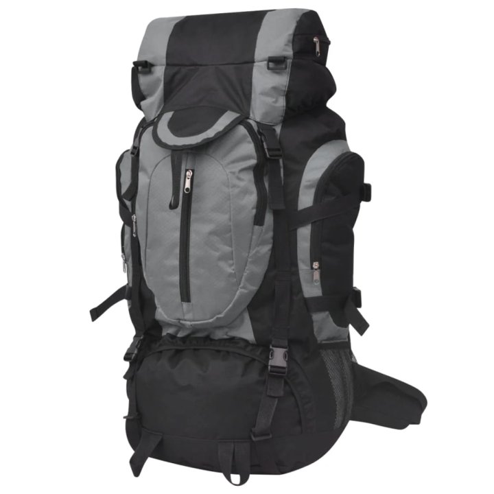 Mochila de caminhada XXL 75 L preto e cinza | Briva Home