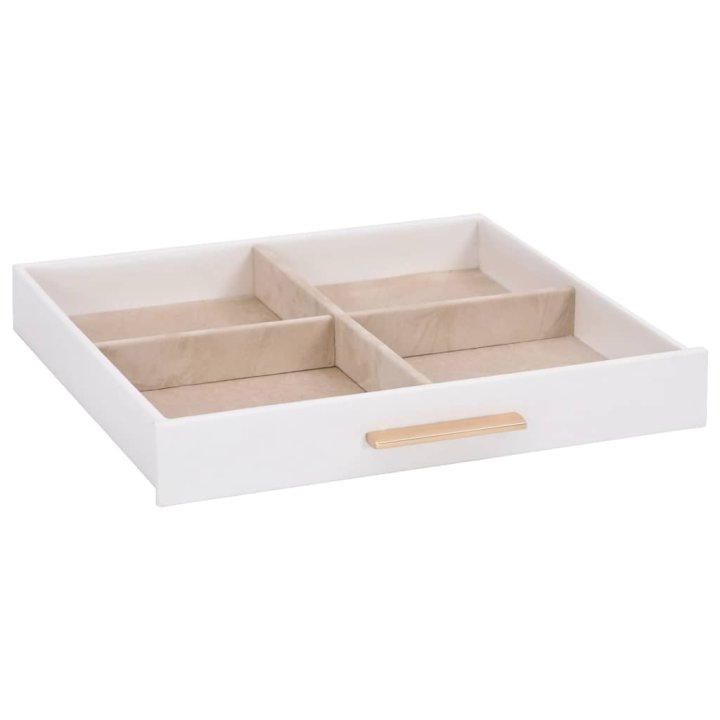 Caixa de jóias de 3 camadas branca 23x20,5x14 | Briva Home