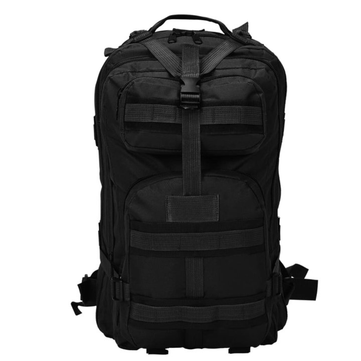 Mochila estilo ejército XXL negro 50 l | Briva Home