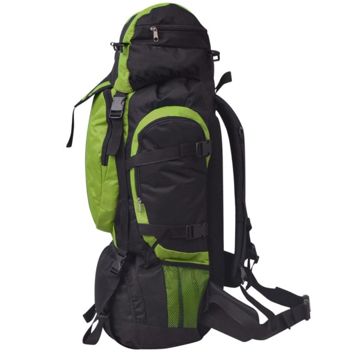 Mochila de senderismo XXL negro y verde 75 l | Briva Home