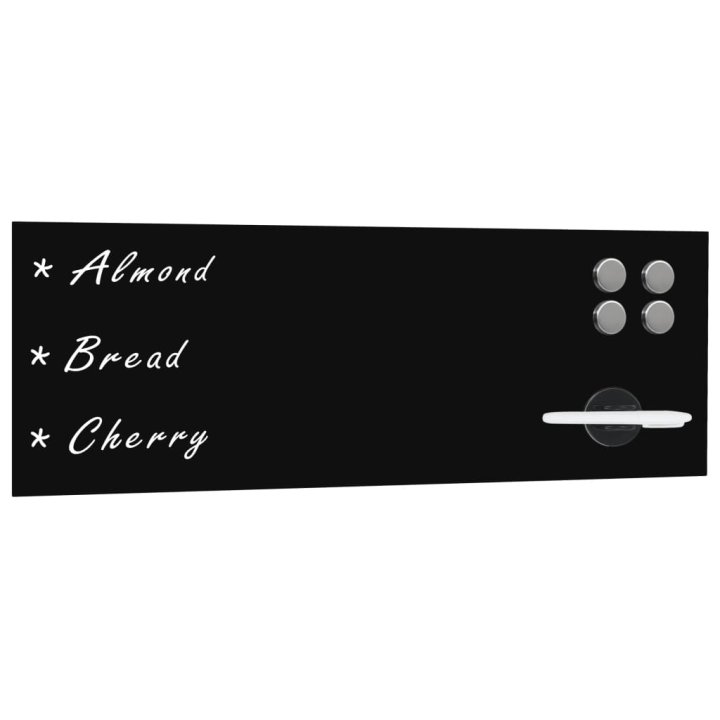 Pizarra magnética de pared negra vidrio 60x20 | Briva Home