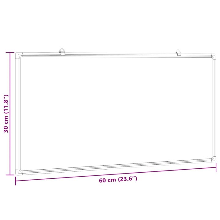 Quadro branco magnético 60x30x1,7 cm alumínio | Briva Home