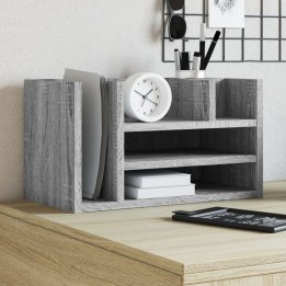 Organizador escritorio madera ingeniería gris | Briva Home