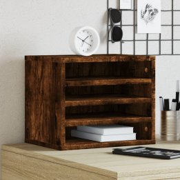 Organizador de escritorio madera roble ahumado | Briva Home