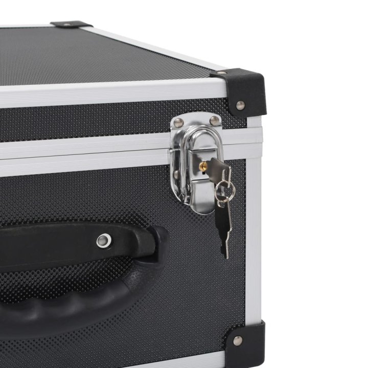 Maletín para 40 CD aluminio y ABS negro | Briva Home