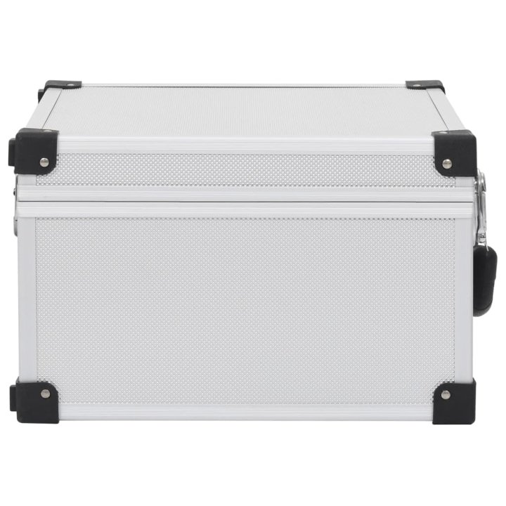 Maletín para 40 CD aluminio y ABS plateado | Briva Home