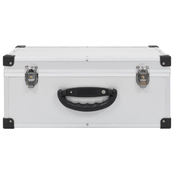 Maletín para 60 CD aluminio y ABS plateado | Briva Home