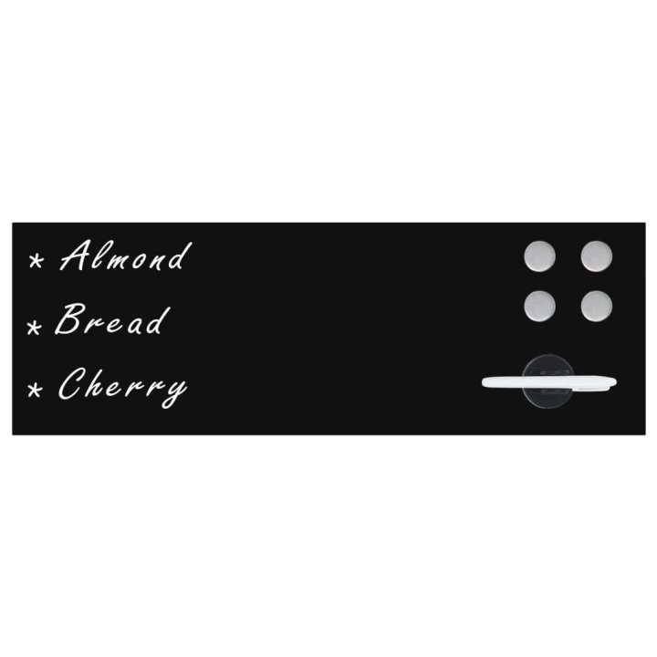 Pizarra magnética de pared negra vidrio 60x20 | Briva Home