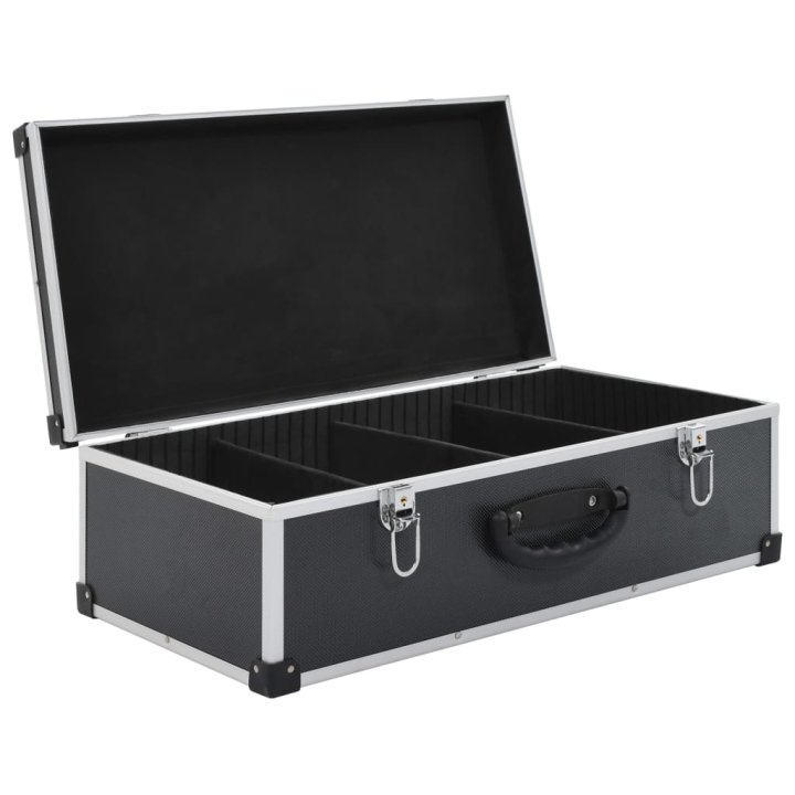 Maletín para 80 CD aluminio y ABS negro | Briva Home
