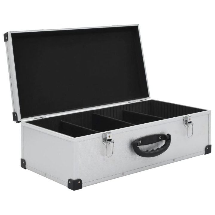 Maletín para 80 CD aluminio y ABS plateado | Briva Home