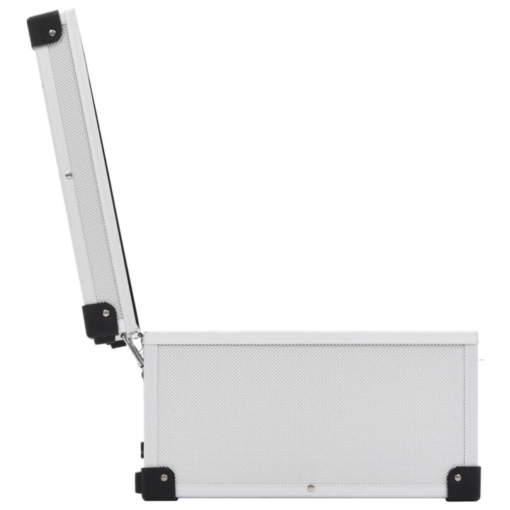 Maletín para 80 CD aluminio y ABS plateado | Briva Home