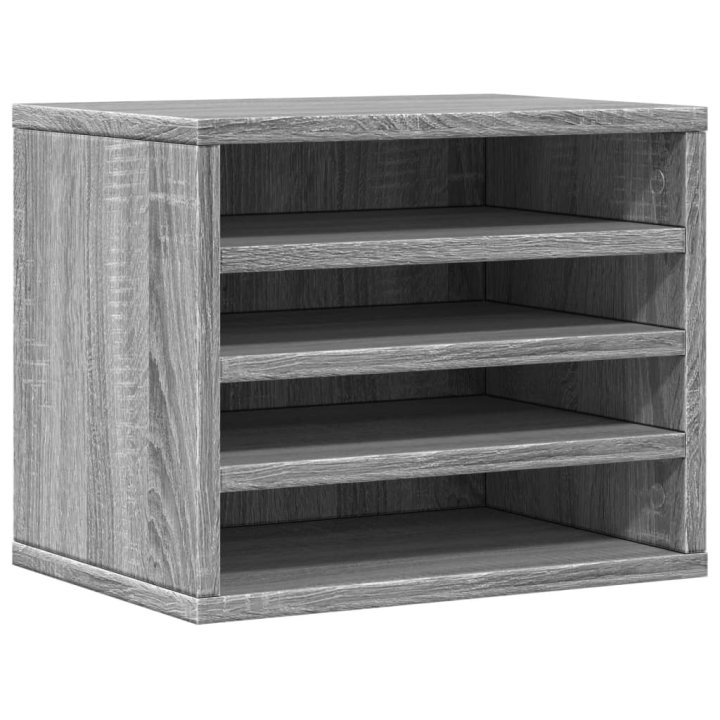 Organizador escritorio madera ingeniería gris | Briva Home