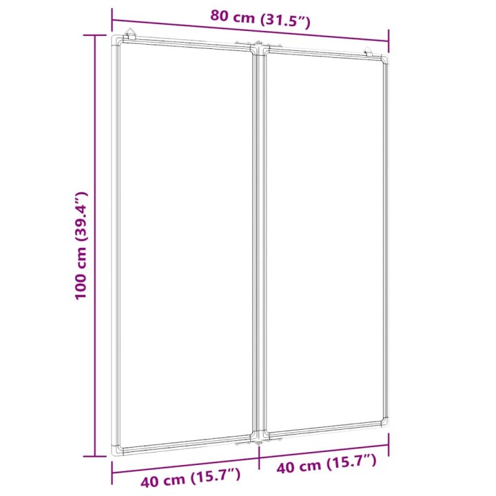 Pizarra magnética plegable aluminio 80x100x1,7 | Briva Home