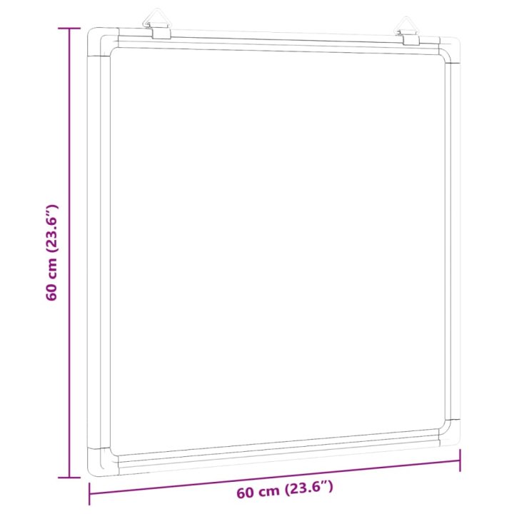 Quadro branco magnético 60x60x1,7 cm alumínio | Briva Home