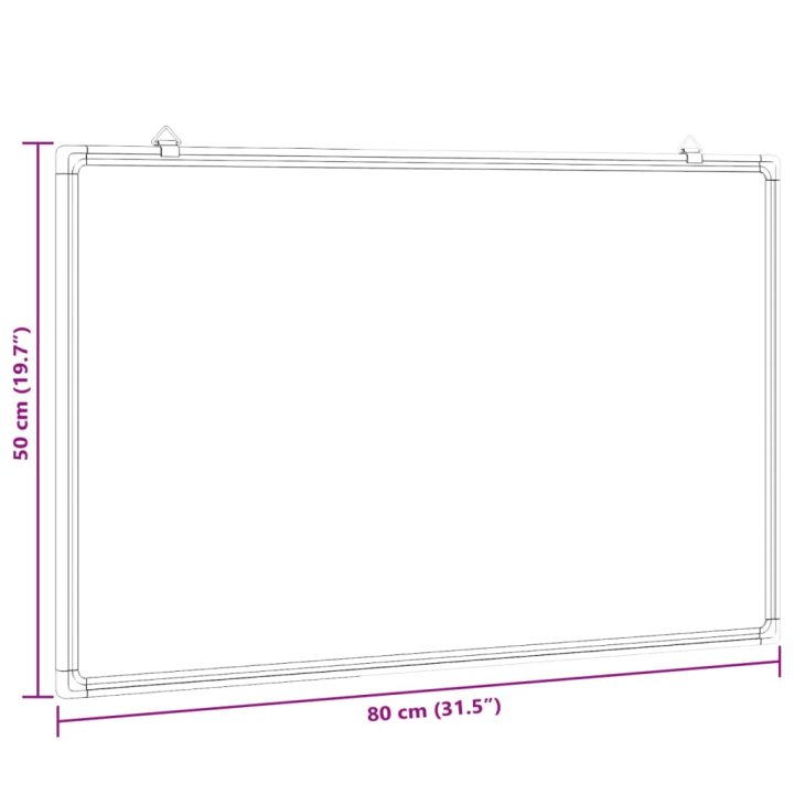 Quadro branco magnético 80x50x1,7 cm alumínio | Briva Home