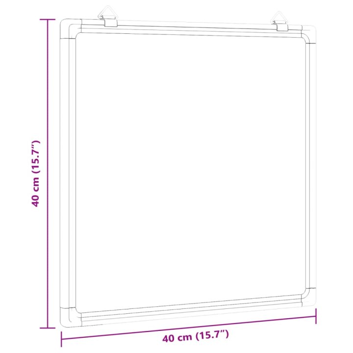 Quadro branco magnético 40x40x1,7 cm alumínio | Briva Home