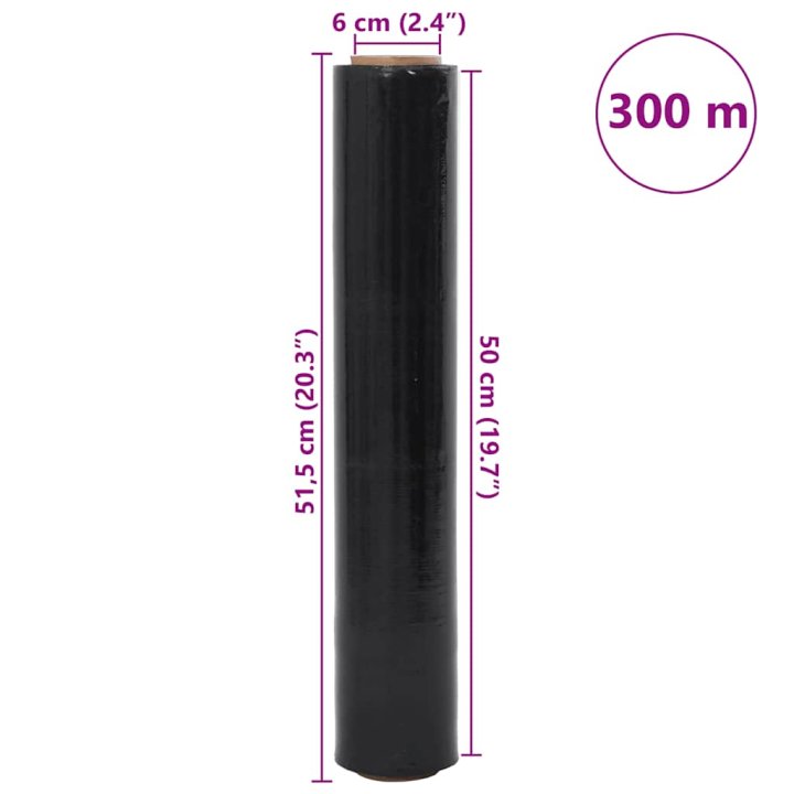 Film estirable 2 uds negra 20 μm 50 cm x 300 m | Briva Home
