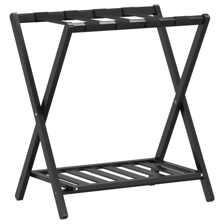 Soporte para maletas bambú negro 68x38x58 cm | Briva Home