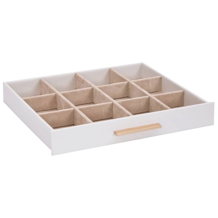 Caja para joyas de 3 niveles blanca 23x20,5x14 | Briva Home