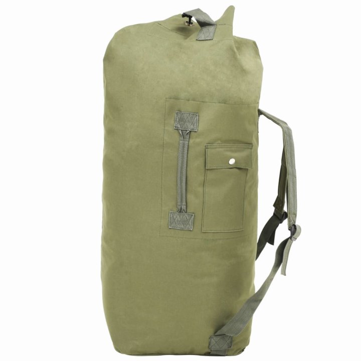 Bolso de lona estilo militar 85 L verde oliva | Briva Home