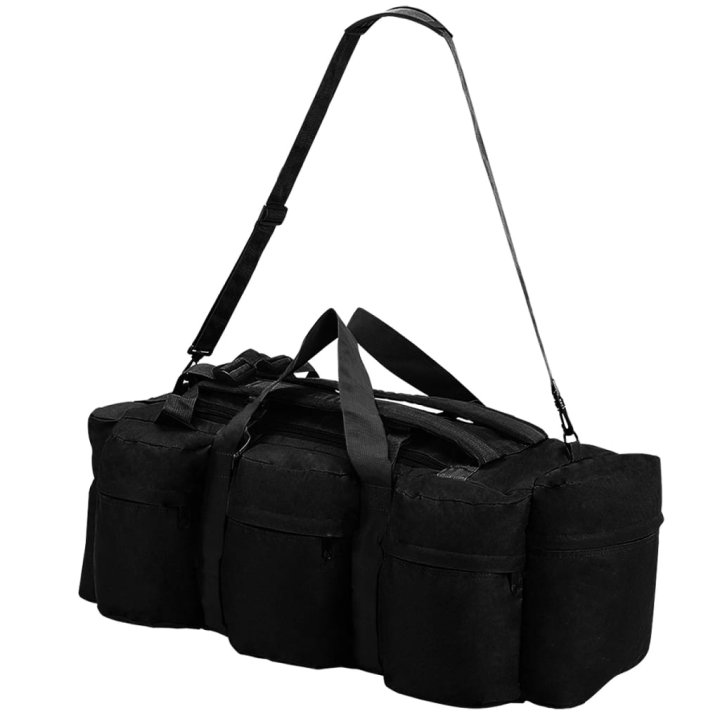 Bolso de lona estilo militar 3-en-1 45 L negro | Briva Home