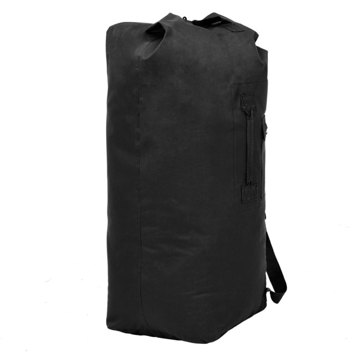 Bolso de lona estilo militar 85 L negro | Briva Home