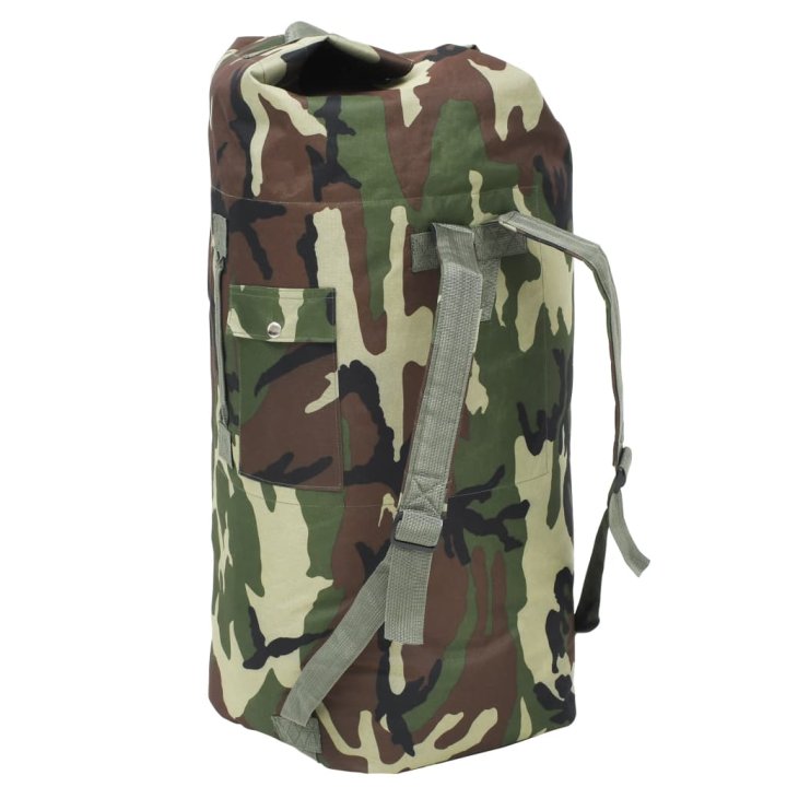 Bolso de lona estilo militar 85 L camuflaje | Briva Home