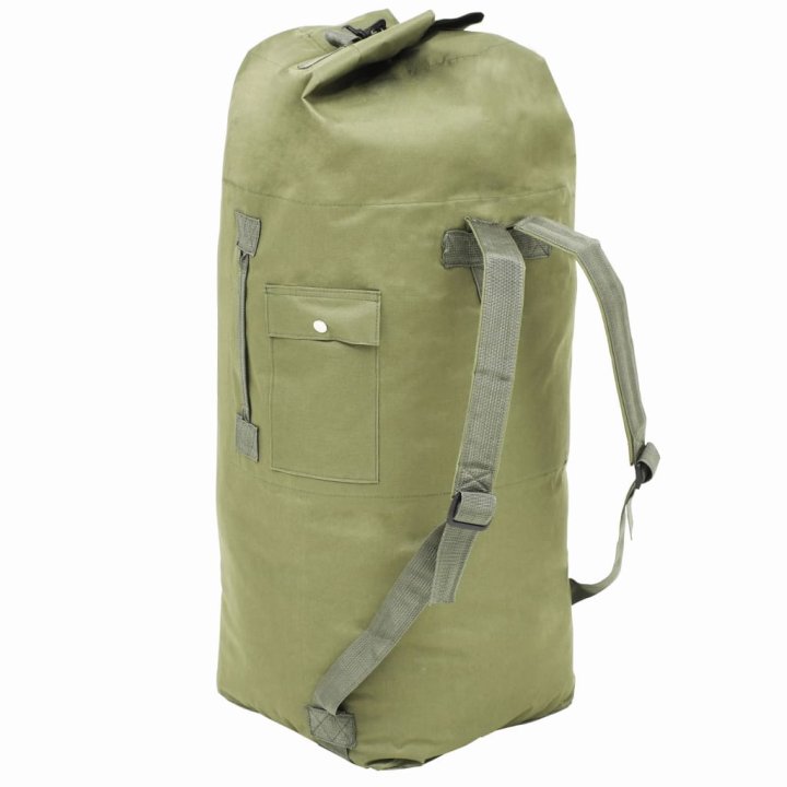 Bolso de lona estilo militar 85 L verde oliva | Briva Home