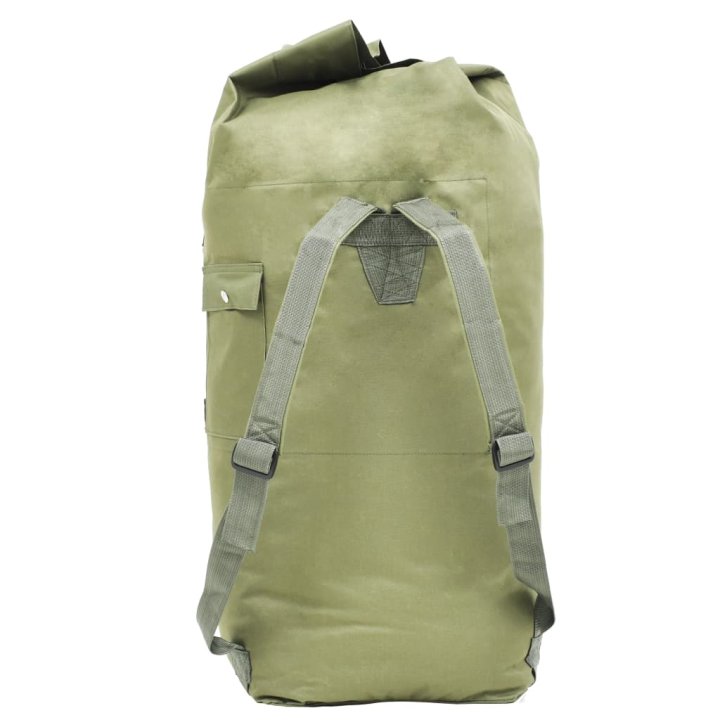 Bolso de lona estilo militar 85 L verde oliva | Briva Home