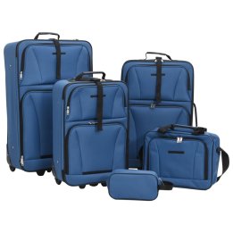 5 pcs conjunto malas de viagem tecido azul | Briva Home