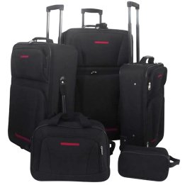Conjunto malas de viagem 5 pcs preto | Briva Home
