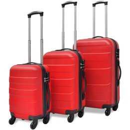 Set Trolley Maleta Rígida Tres Uds. Rojo | Briva Home