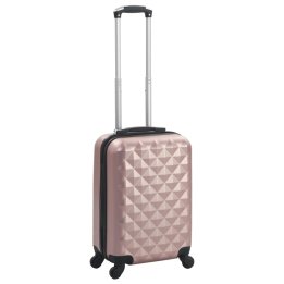 Maleta con ruedas trolley rígida rosa dorado | Briva Home