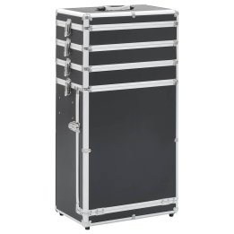 Maletín trolley de maquillaje de aluminio negro | Briva Home
