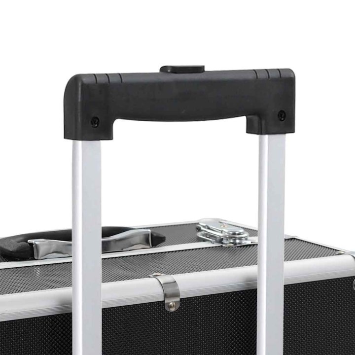 Maletín trolley de maquillaje de aluminio negro | Briva Home