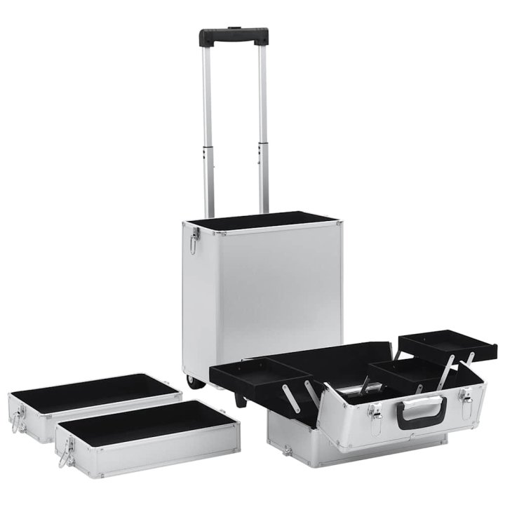 Maletín trolley de maquillaje de aluminio | Briva Home