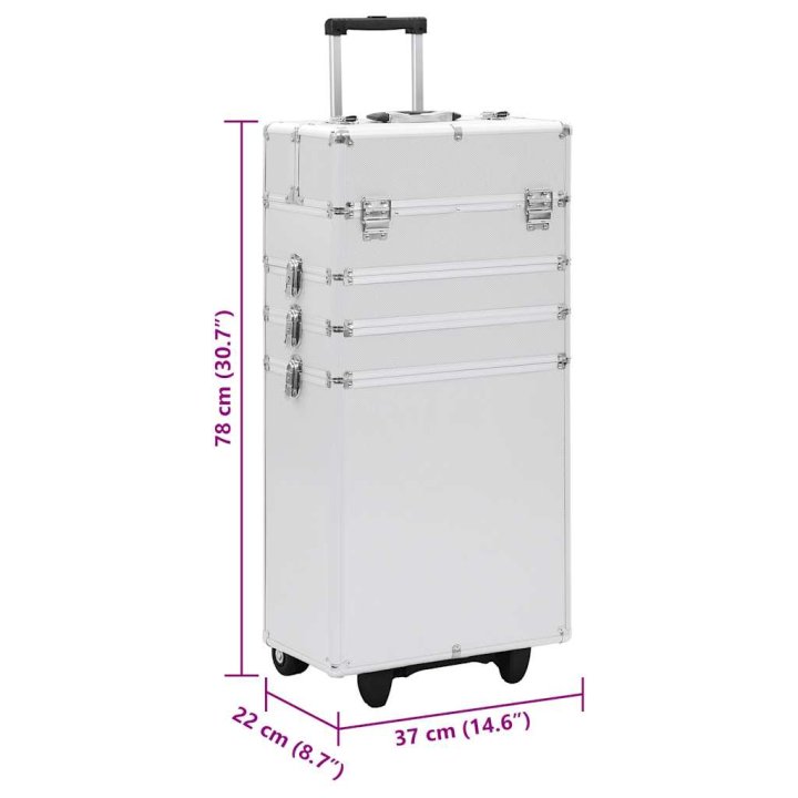 Maletín trolley de maquillaje de aluminio | Briva Home