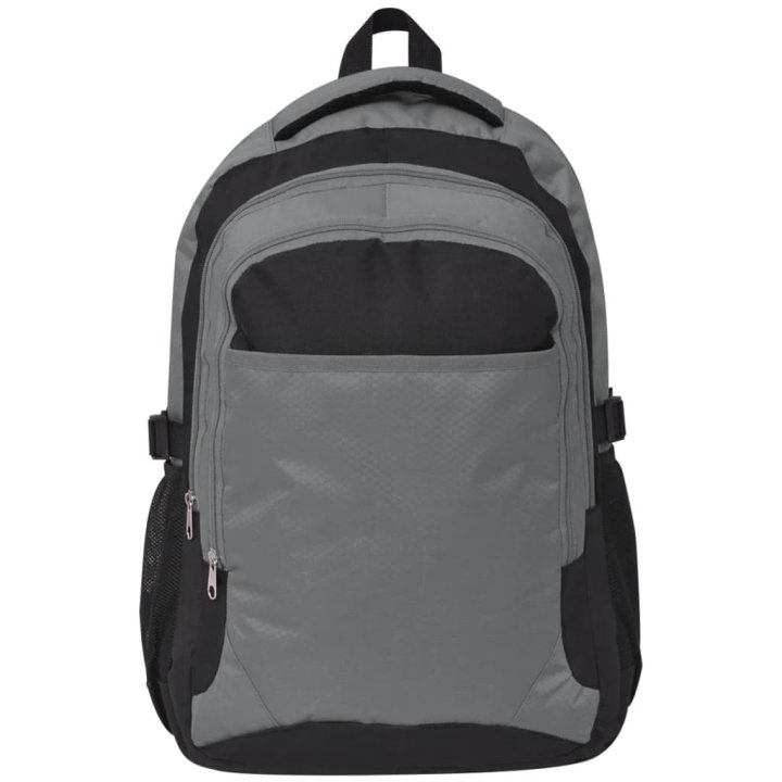 Mochila de colegio 40 L negra y gris | Briva Home