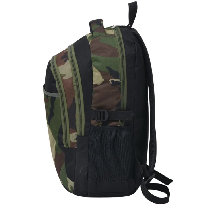 Mochila de colegio 40 L negra y camuflaje | Briva Home