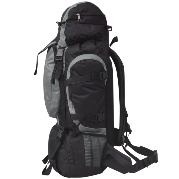 Mochila de senderismo XXL negro y gris 75 l | Briva Home