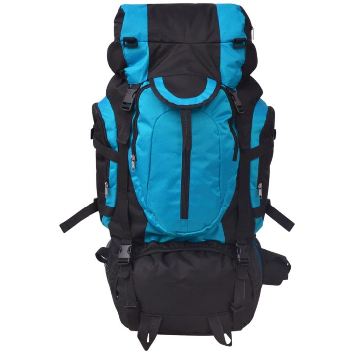 Mochila de senderismo XXL negro y azul 75 l | Briva Home
