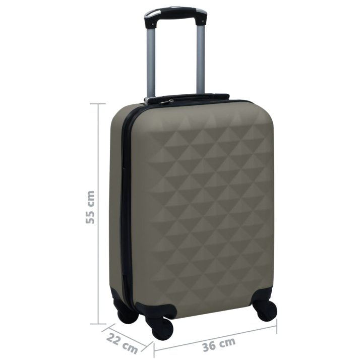 Maleta trolley con ruedas rígida ABS gris | Briva Home