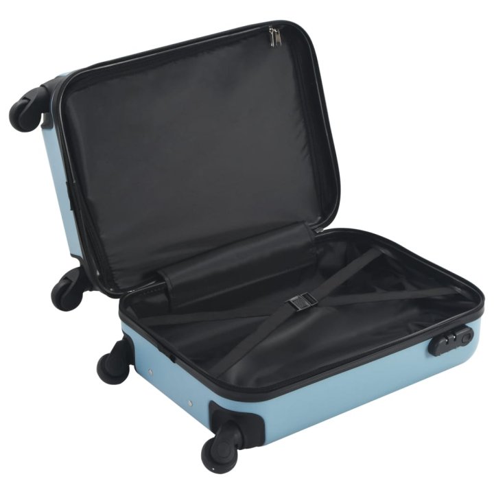 Maleta con ruedas trolley rígida azul ABS | Briva Home