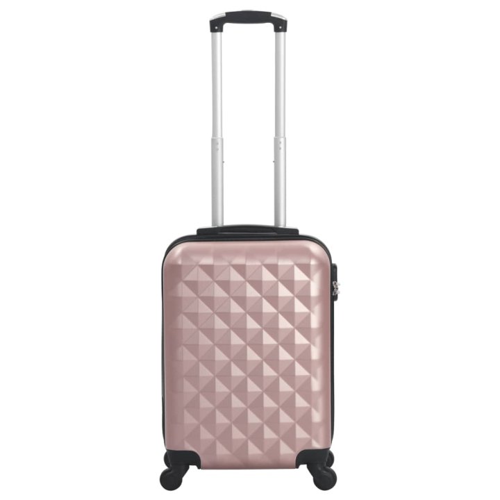 Maleta con ruedas trolley rígida rosa dorado | Briva Home