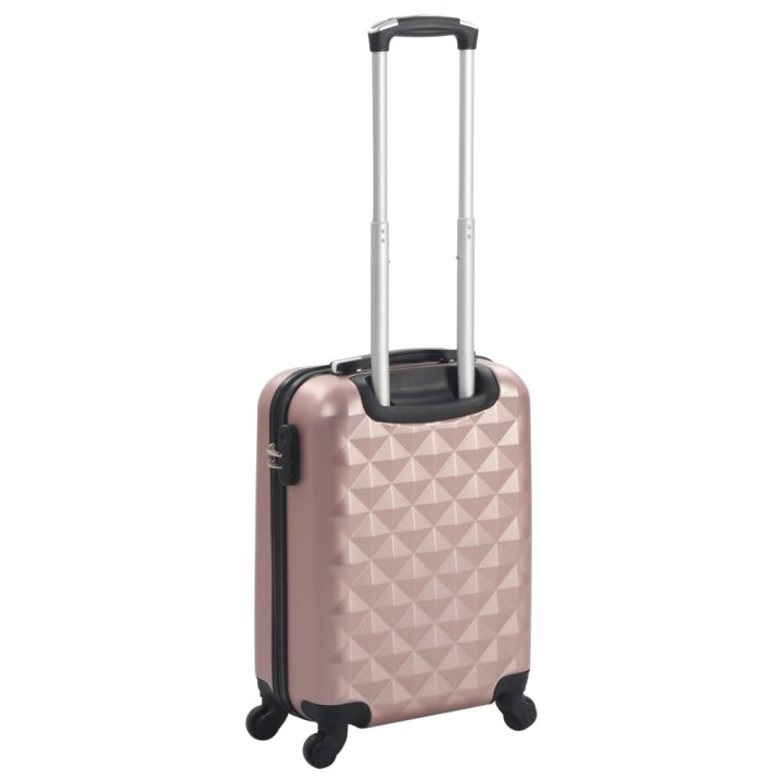 Maleta con ruedas trolley rígida rosa dorado | Briva Home