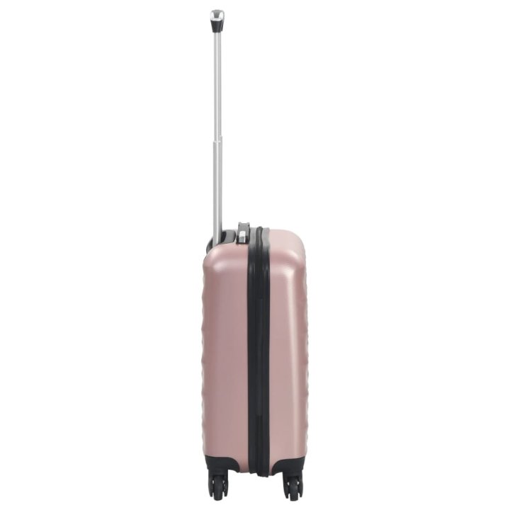 Maleta con ruedas trolley rígida rosa dorado | Briva Home