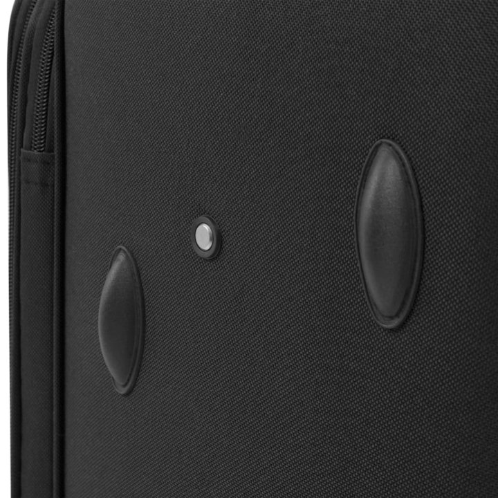 Juego de 3 maletas blandas negro | Briva Home