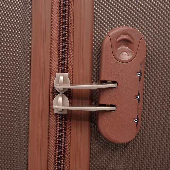 Juego de maletas rígidas 4 unidades café | Briva Home