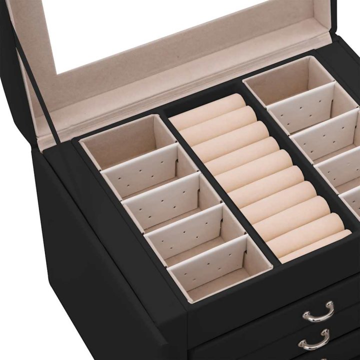 Joyero de 4 niveles con espejo y cerradura | Briva Home